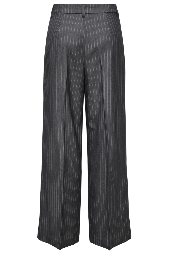 JDYGRACE RIVER HW WIDE PANT WVN TLR 15354226 Dark Grey Melan/CLOUD DANCER